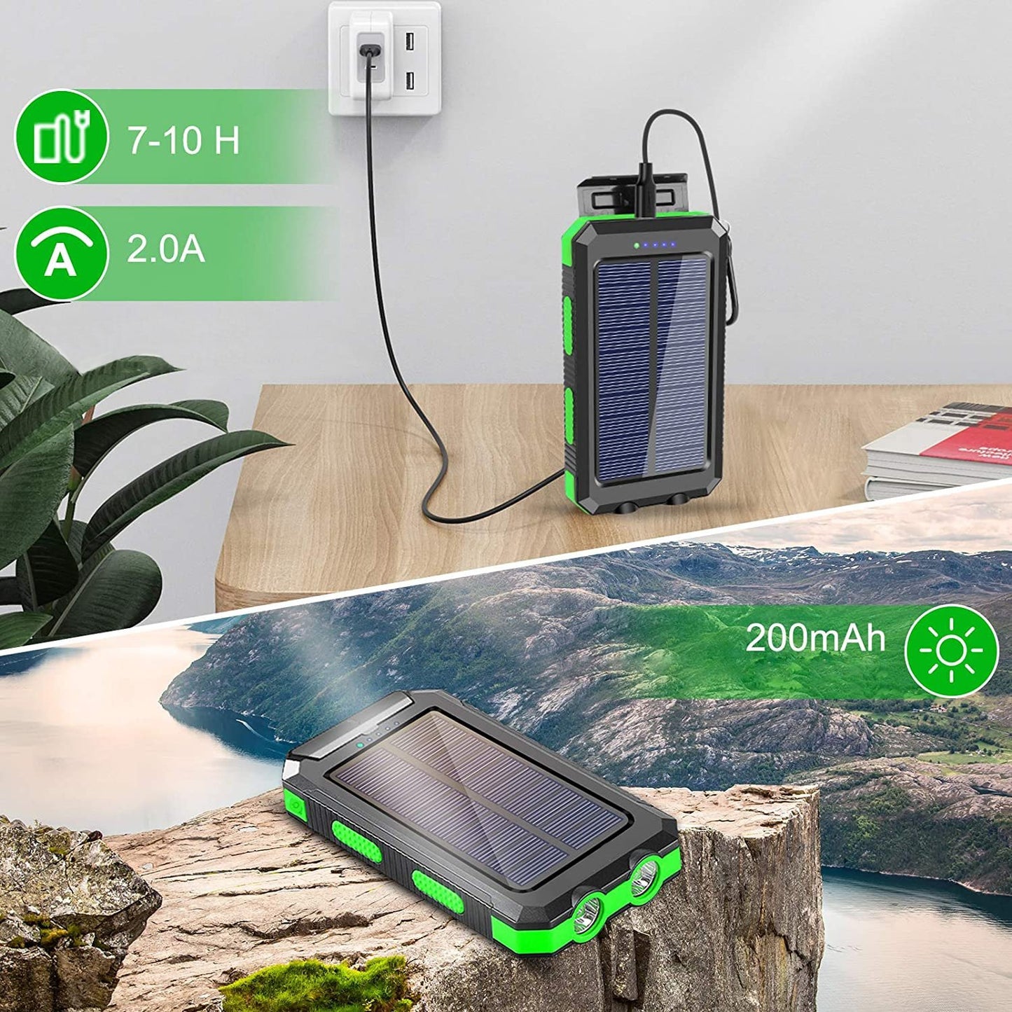 ENERSOL™ - Chargeur solaire portatif multifonctions